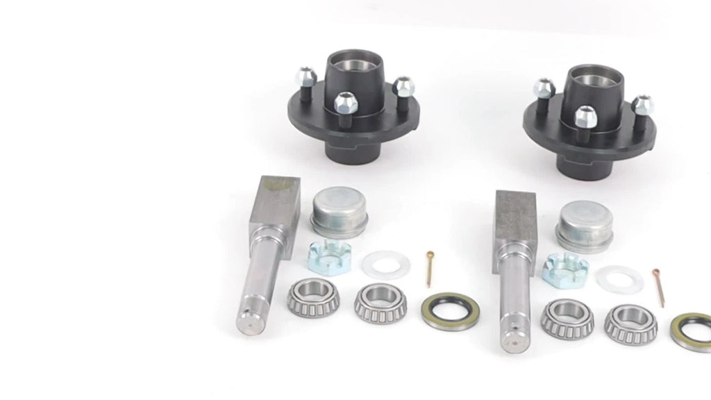 Set of 2 Trailer Bearing Kits for 1" Square BT8 Spindle (Year Range)