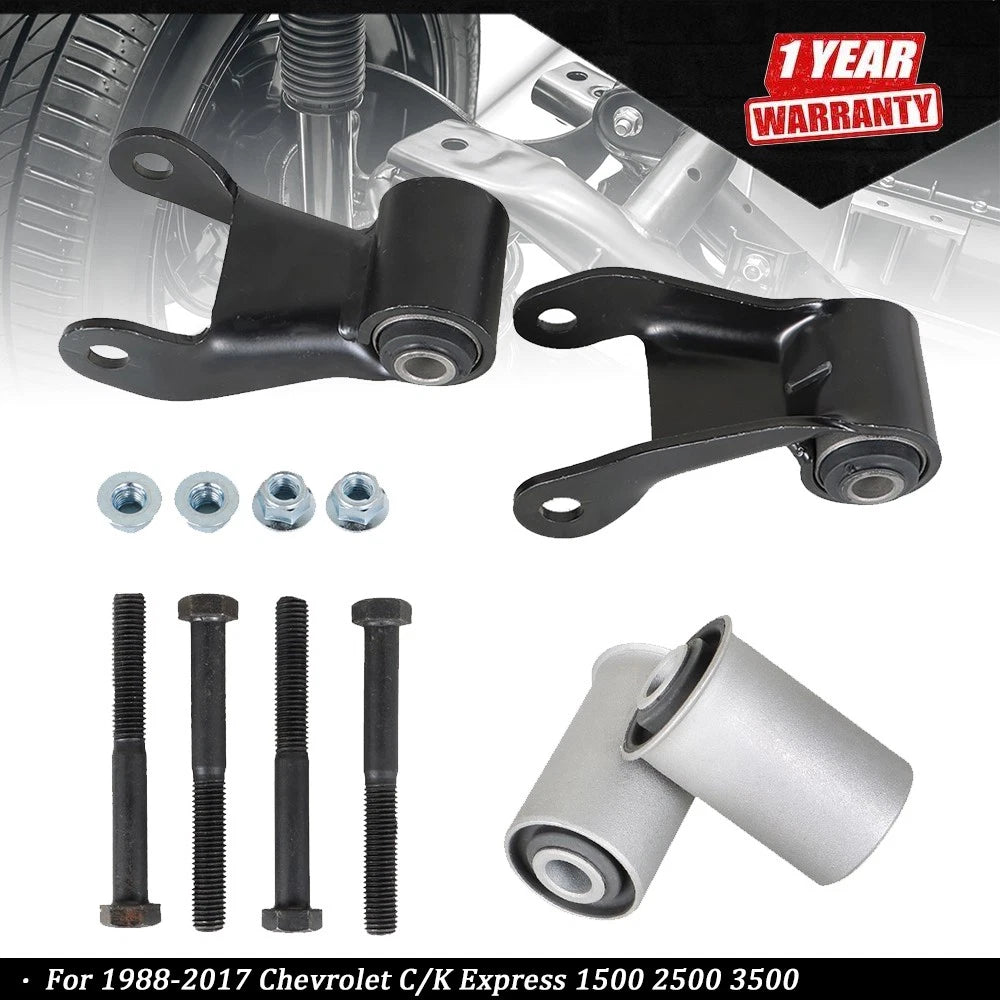 Rear Leaf Spring Shackle Repair Kit for Chevy C/K Express 1500 2500 3500 (1988–2017)