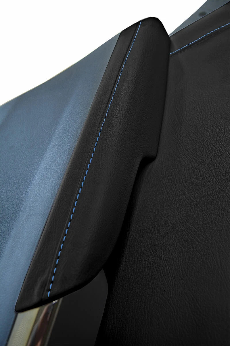 Rear Door Panel Armrest Cover Leather for Toyota Avalon (2013–2018) Blue Stitch