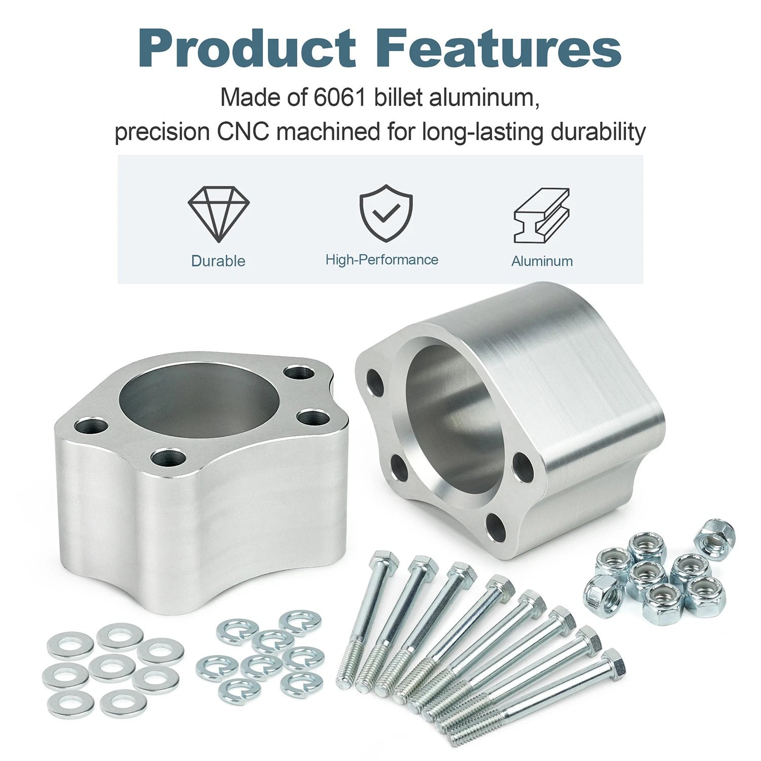 2 Inch UCA Ball Joint Spacers Leveling Kit for Chevrolet Silverado GMC Sierra (2014–2023)