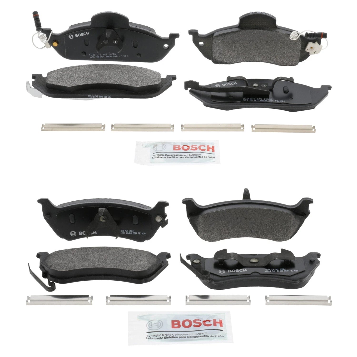Bosch Quietcast Disc Brake Pads Kit for Mercedes ML320 (1998)