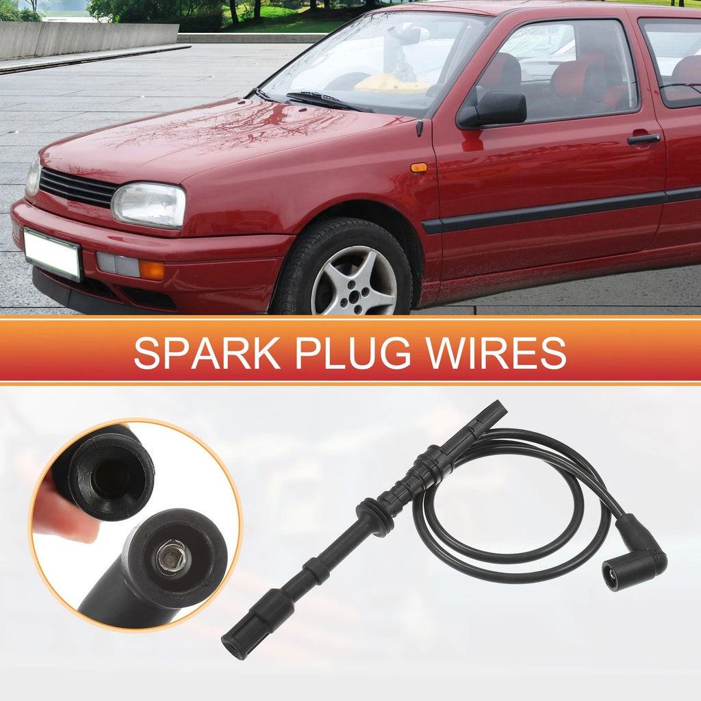 6 Pcs Ignition Coil Spark Plug Wire No. 021905430DA for Volkswagen Jetta 