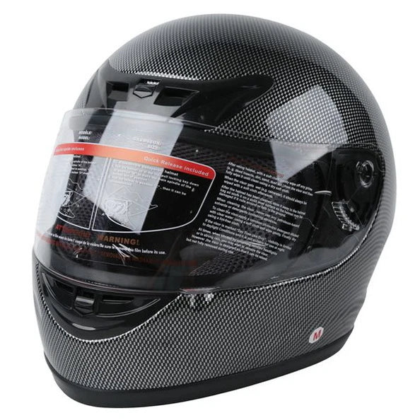 Carbon Fiber Flip Up Full Face Motorcycle Helmet S~XL