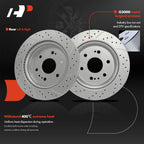 Rear Drilled Brake Rotor & Pad for Chevrolet Silverado 1500 (2022–2022)