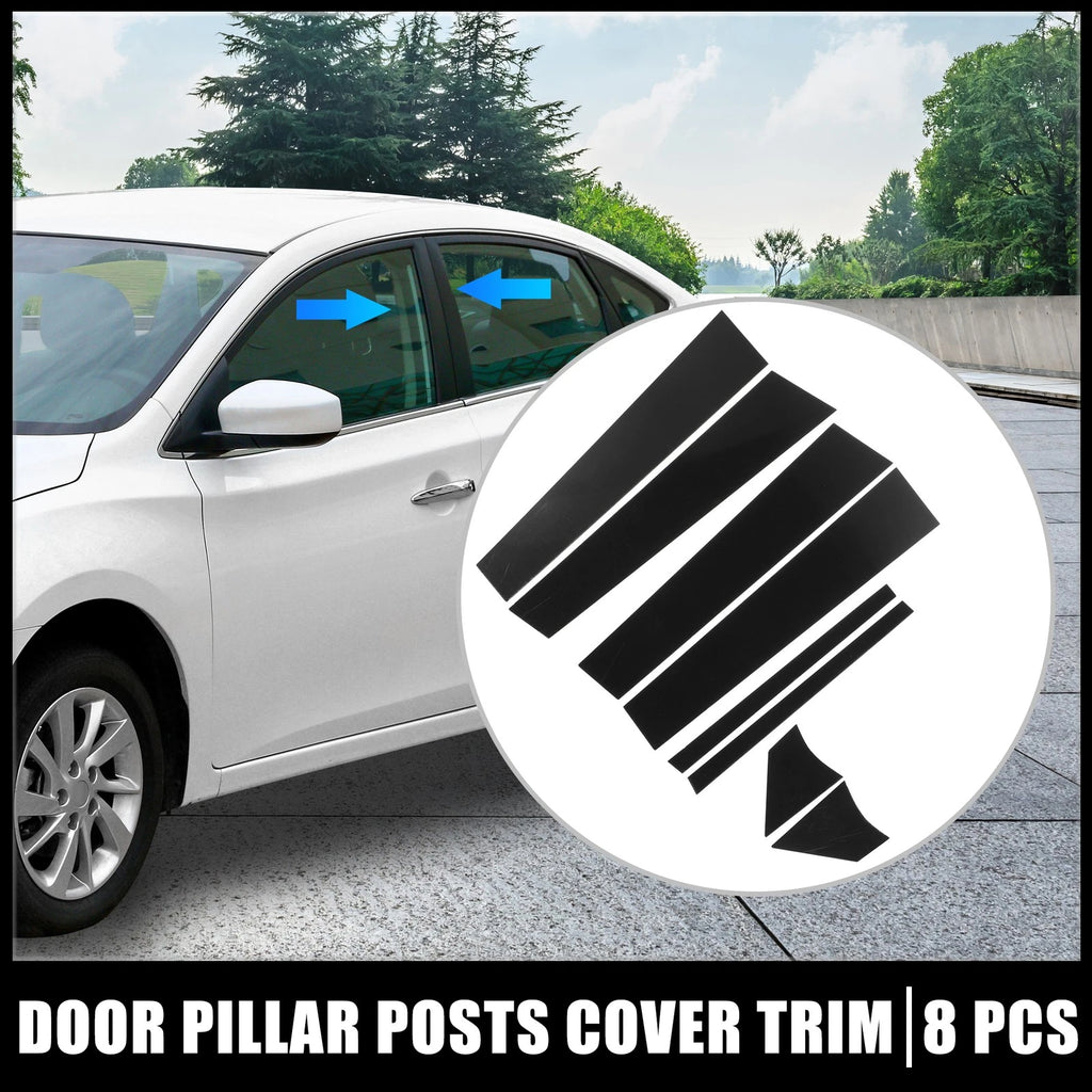 8 Pcs Door Cover Trim Pillar Post Stickers for Nissan Sentra 