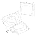 Driver Passenger Seat & Backrest Pad for Harley Touring Road King (2009–2023)