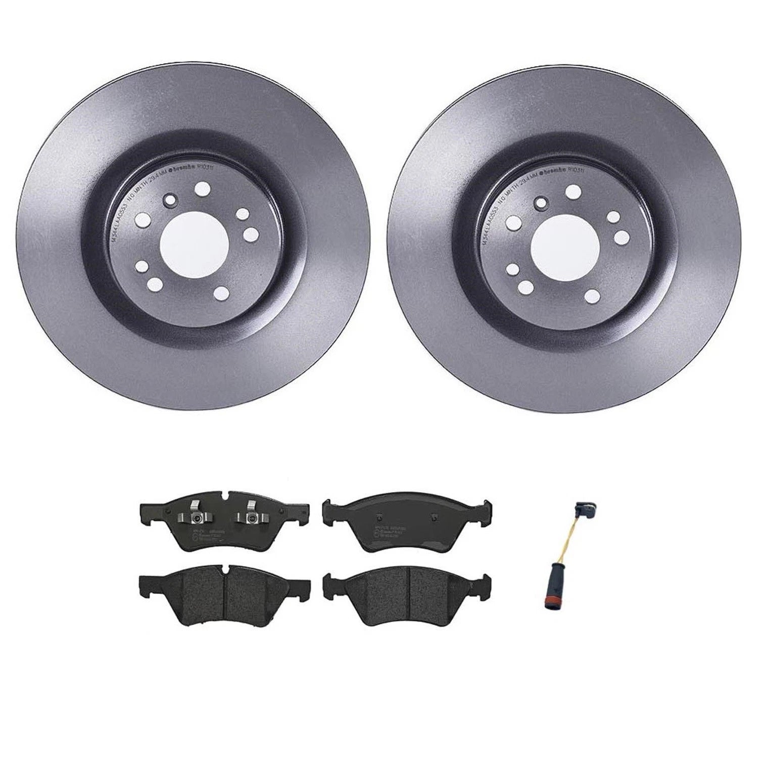 Brembo Front Brake Kit with Low-Met Pads & Sensor for Mercedes X164 (2006–2012)