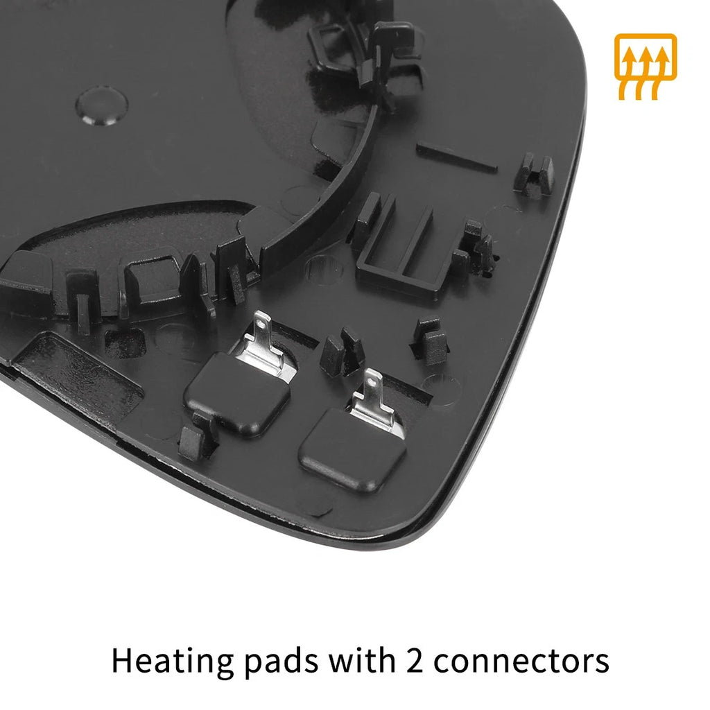 Heated Mirror Glass with Backing Plate Driver Side LH for Volkswagen Eos CC (2007–2016)
