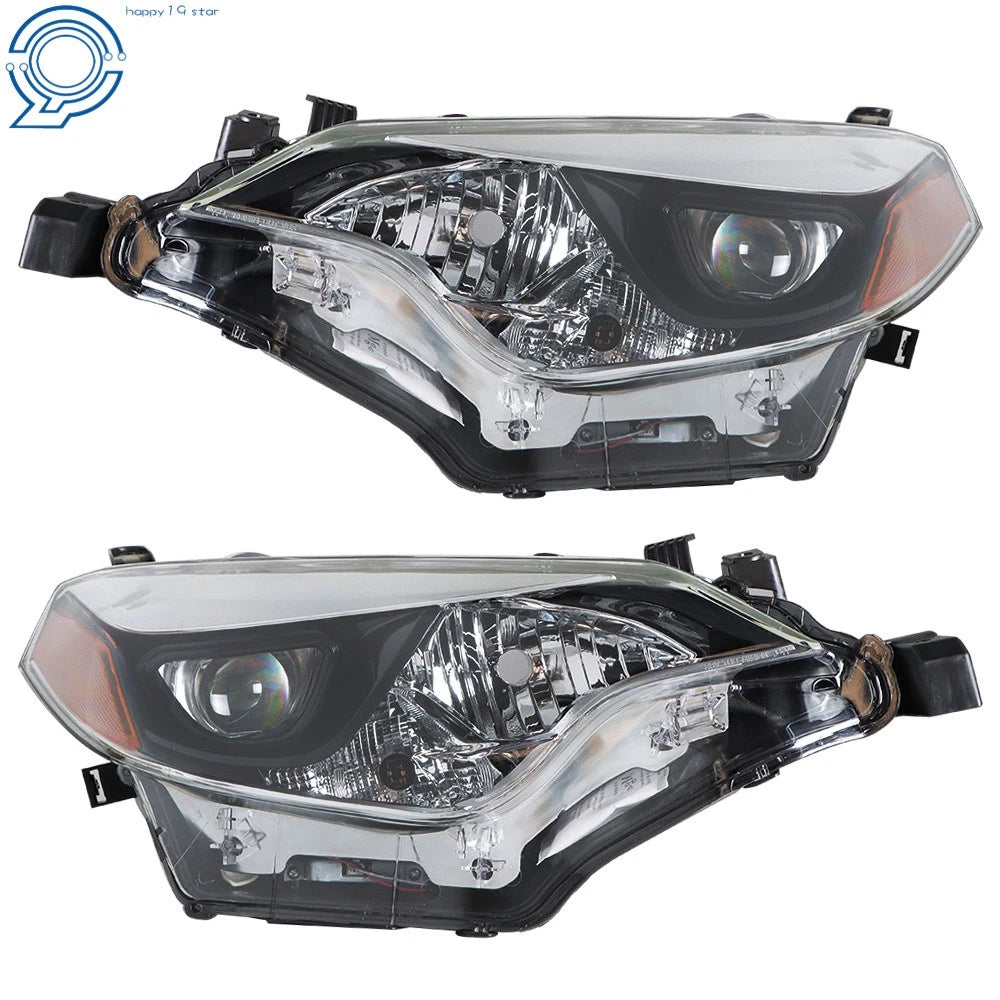 Set of 2 Halogen Headlights for Toyota Corolla (2014–2016)