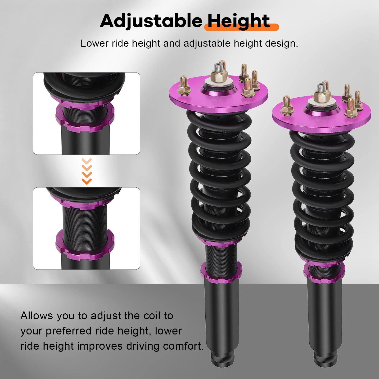Coilovers for Honda Accord (1998-2002) Adjustable Height Shock Absorber