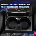 Black Titanium Interior Water Cup Holder Frame Cover for Mazda CX-5 (2017-2025)