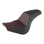 Driver Passenger Seat for Harley Softail Street Bob (2018–2023) Black Red