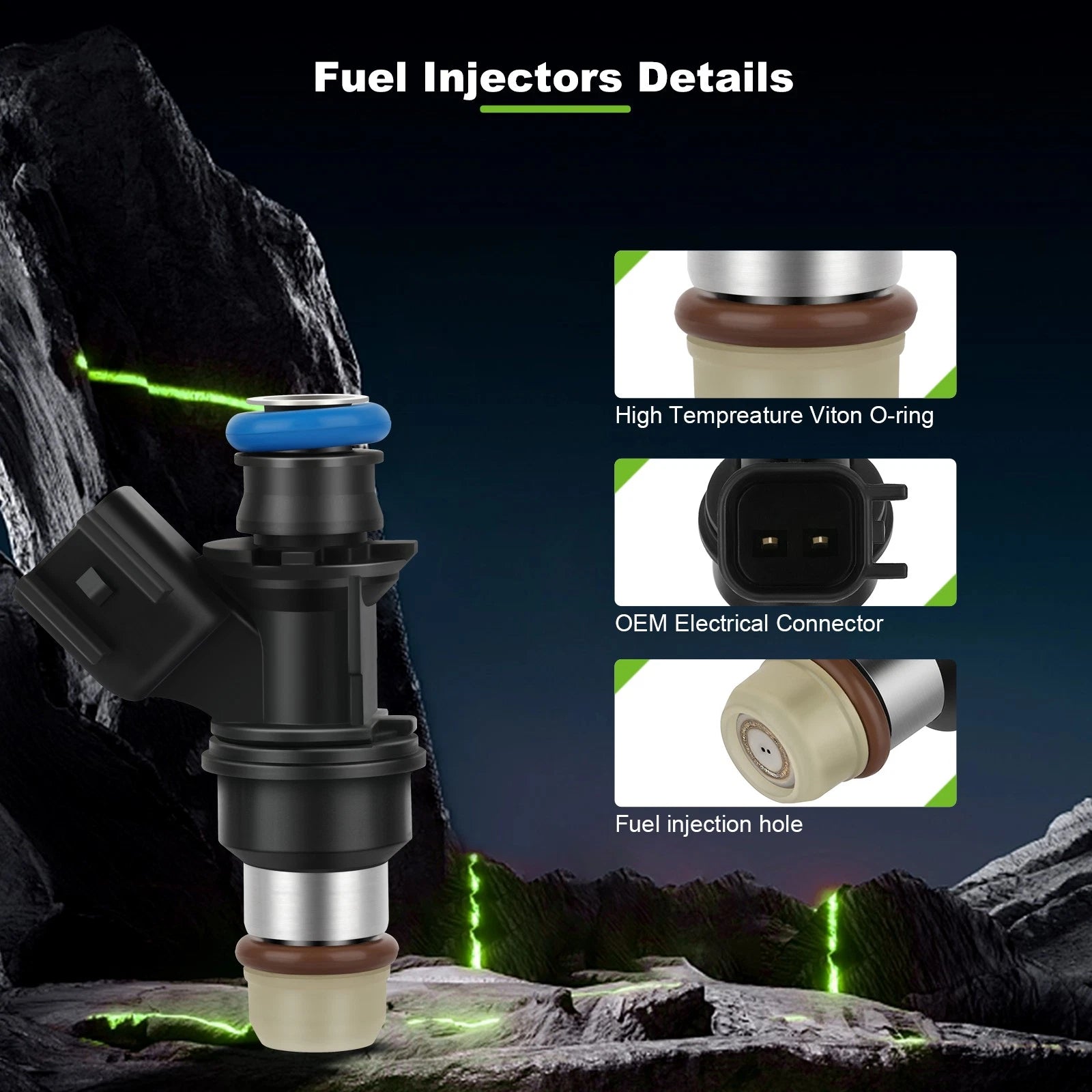 8pcs Fuel Injectors for Chevy Silverado 1500 GMC Sierra 1500 (2007–2009)