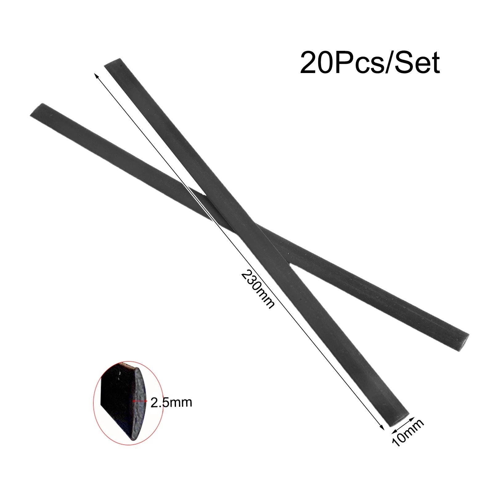 Set of 20 Plastic Welding Rods 8-3/4 X 3/8 Inch for Outdoor Use