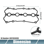 Engine Valve Cover Gaskets 06F103483D for Audi A4 (2005–2009) Black Rubber