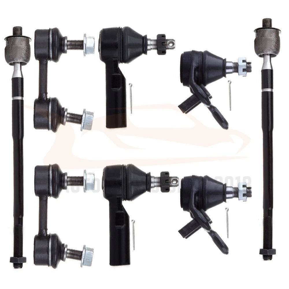 Set of 8 Lower Ball Joints and Tie Rods for Toyota Corolla Geo Prizm (1993–1995)