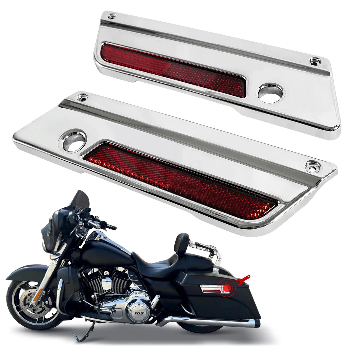 Saddle Bag Latch Lids Hardware Hinge Lock Kit for Harley Touring (1994–2013)