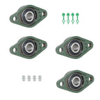 Set of 4 Pillow Block Flange Mounted Bearings