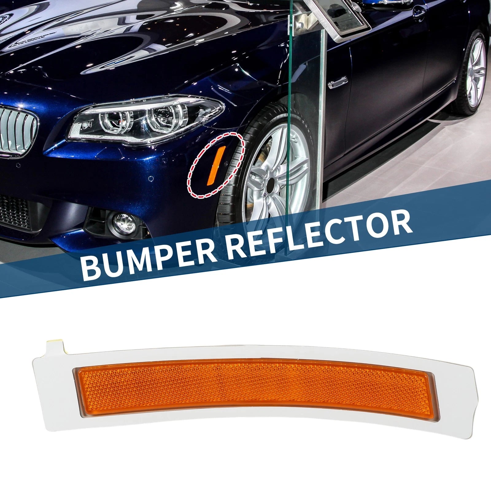 Bumper Reflector No. 63147199627 for BMW 550i GT (2010–2015) 1 Pcs Front Left