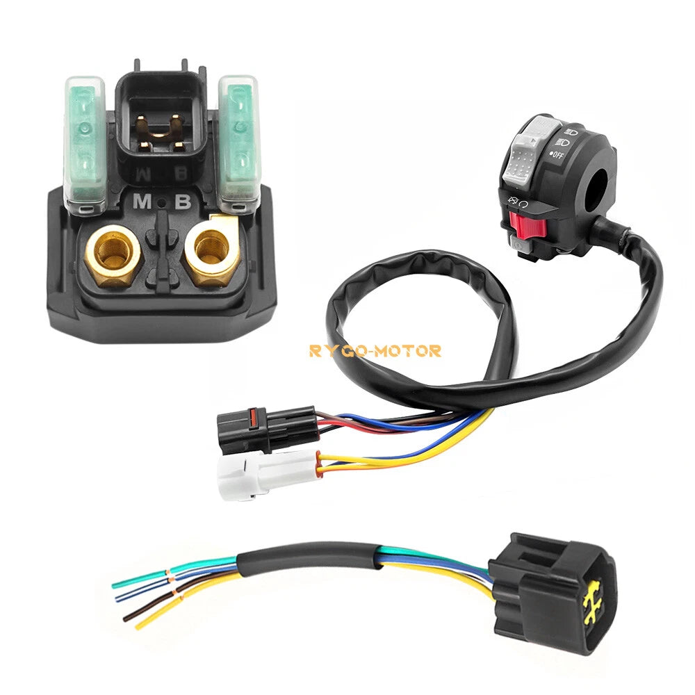 Handlebar Switch & Starter Solenoid Relay for Yamaha Grizzly 700 YFM700 (2007–2023)