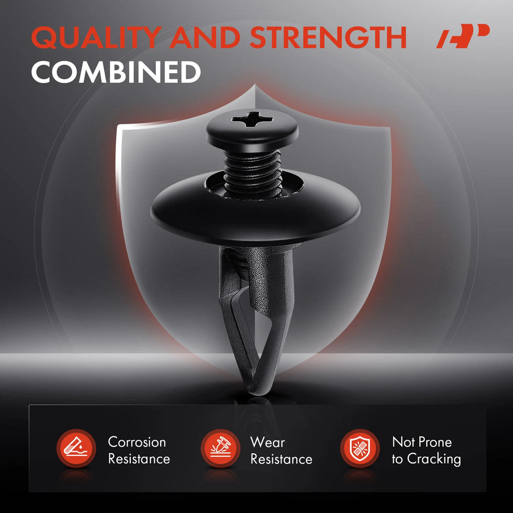 20 Pcs 8mm Nylon Bumper Push-Type Retainer Clips for Nissan