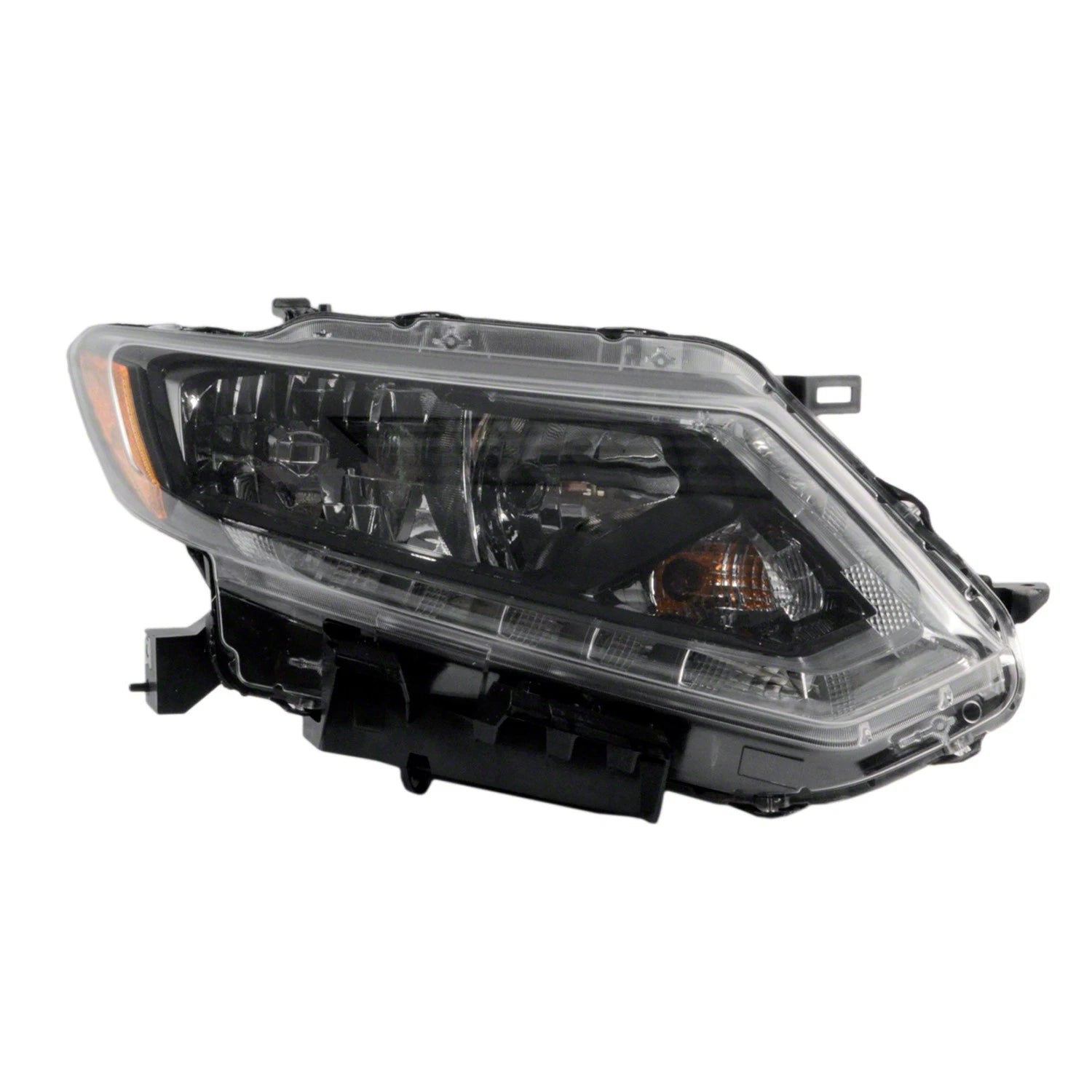 Replacement Passenger Halogen Headlight Assembly w/LED Daytime Running Light