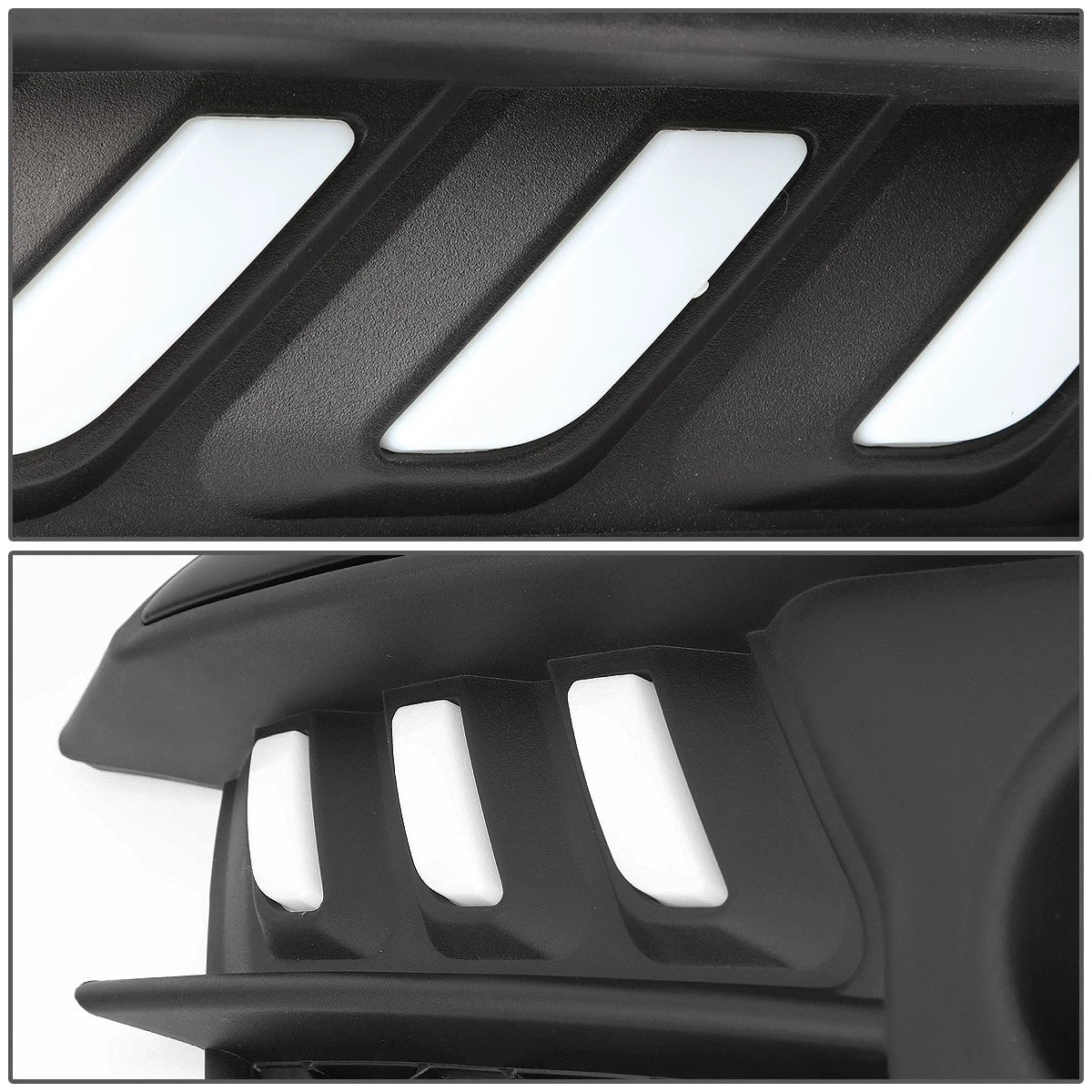 Set of 2 Mustang Style 3-Color LED DRL Fog Light Covers for Honda Civic (2016–2017)