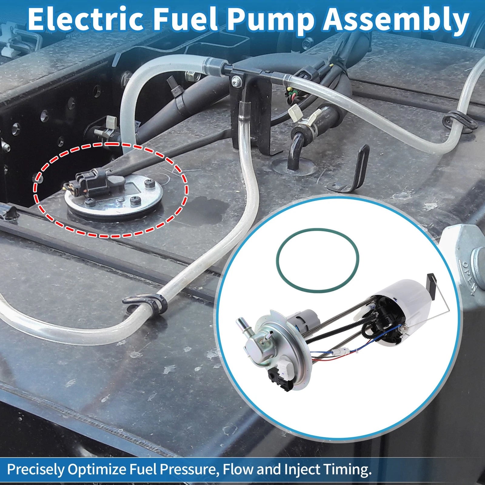 Electric Fuel Pump Assembly No.E4123M for Chevrolet Silverado Sierra 1500 (2014–2018)