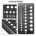 29-Hole Metric Drill Bit Gauge for 1/16 to 1/2 Drill Bit