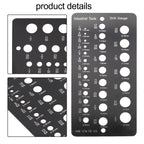 29-Hole Metric Drill Bit Gauge for 1/16 to 1/2 Drill Bit