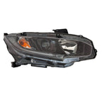 Replacement Black Passenger Side Halogen Headlight Assembly-See Compatible Chart