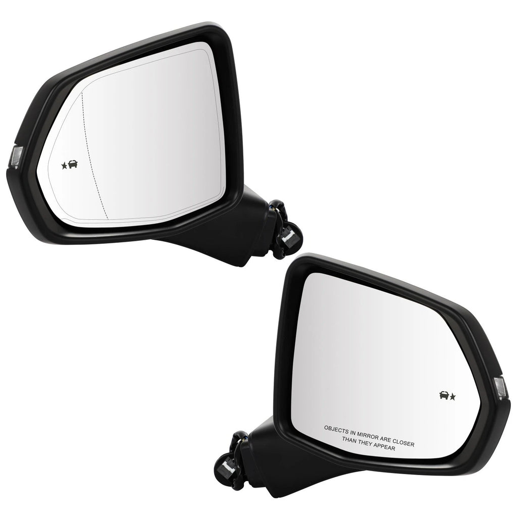Set of 2 Door Mirrors for Chevrolet Blazer (2019–2021) W/Auto Dimming, Turn Signal