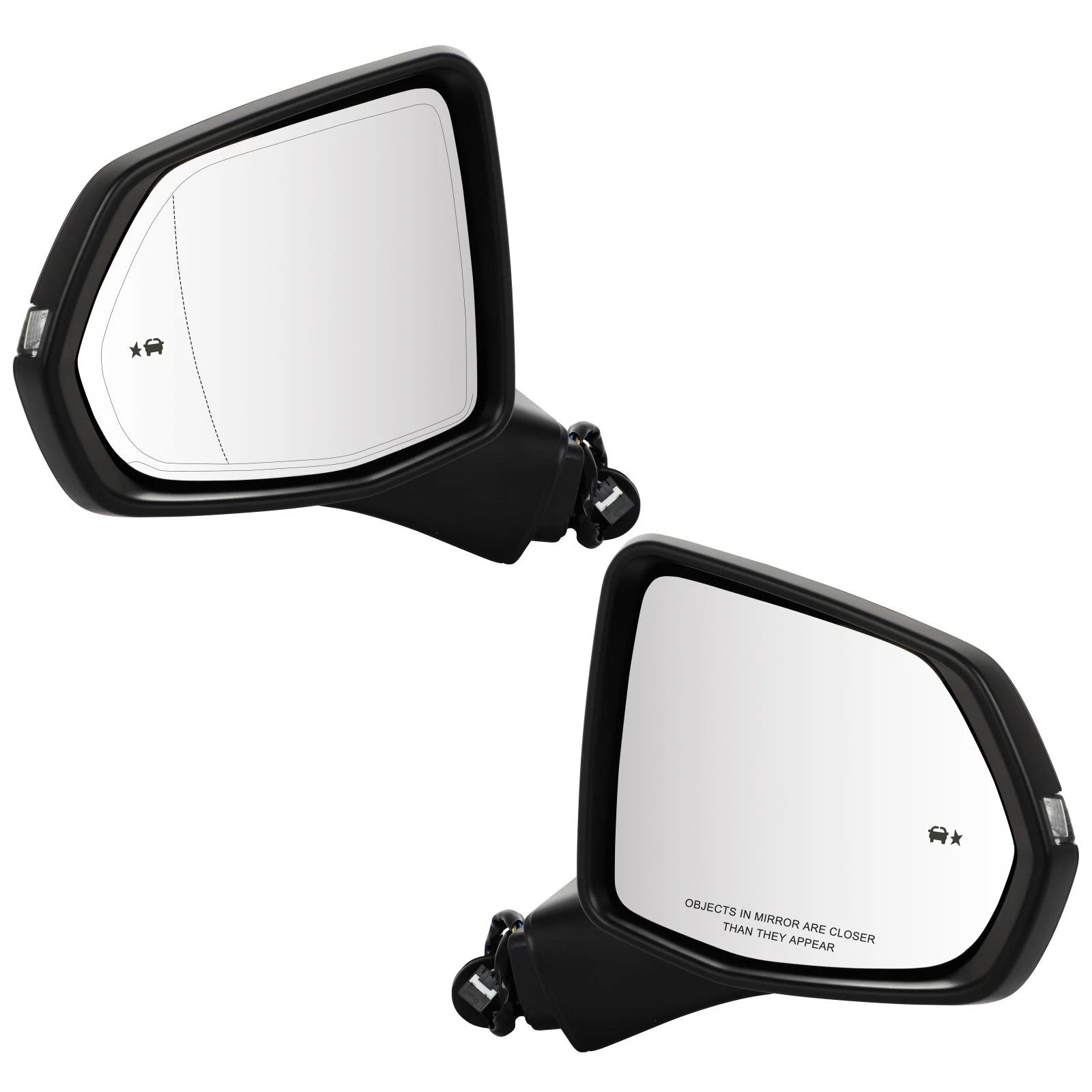 Set of 2 Door Mirrors for Chevrolet Blazer (2019–2021) W/Auto Dimming, Turn Signal