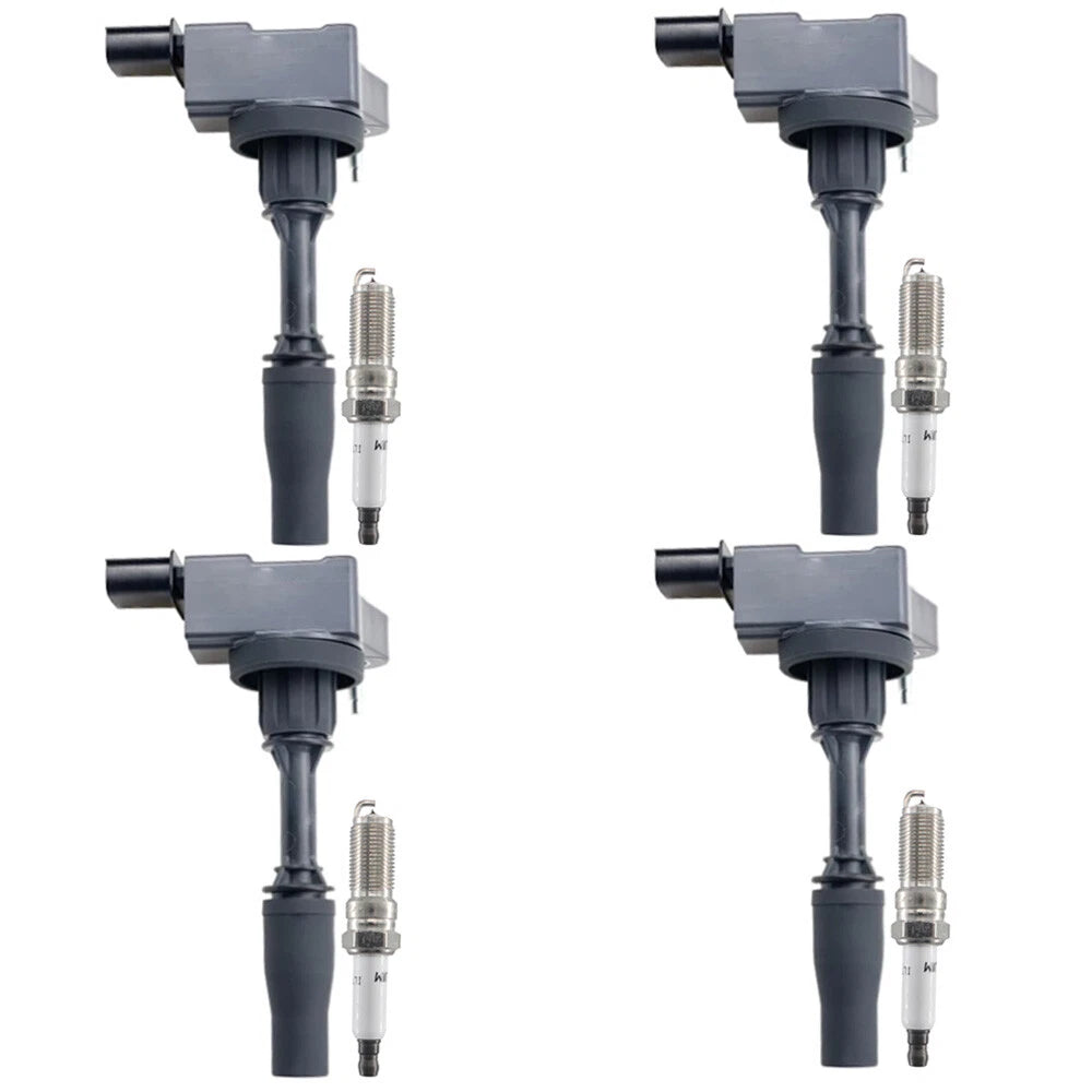 Set of 4 Ignition Coils + 4 Iridium Spark Plugs for Buick Regal GMC 2.0 (2014–2017) UF680