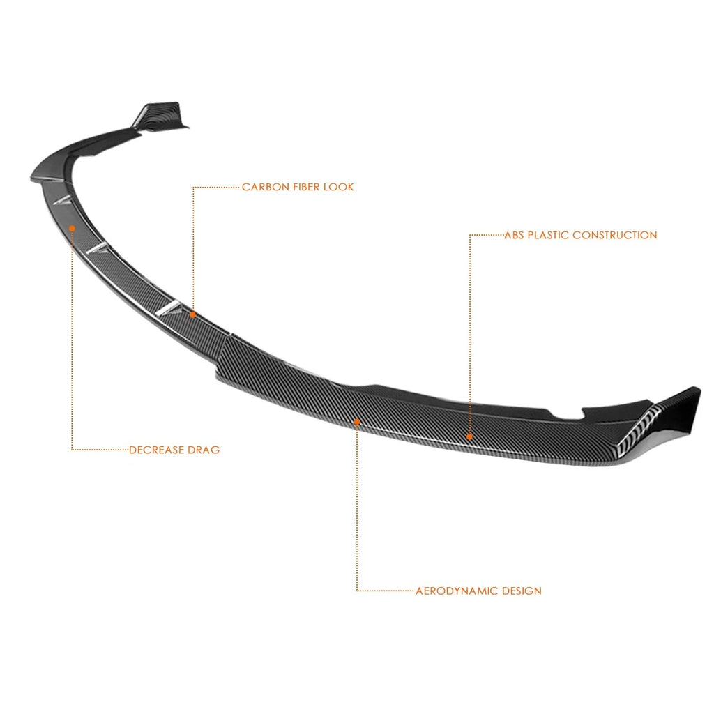 STP-Style Carbon Look Front Bumper Body Kit Lower Spoiler Lip for Sonata (2015–2017)