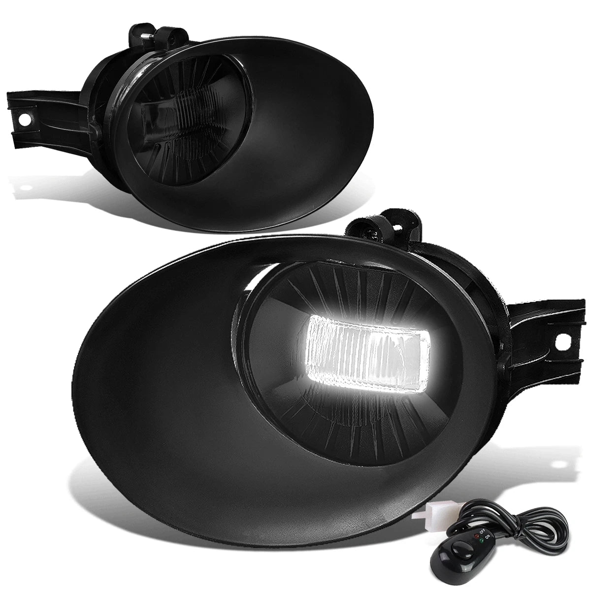 High Power LED Fog Lights for Dodge Ram Truck (2002–2009) - Bezel & Switch