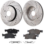 Brake Disc & Pad Kit for Jeep Grand Cherokee (2013–2020) Cross-Drilled