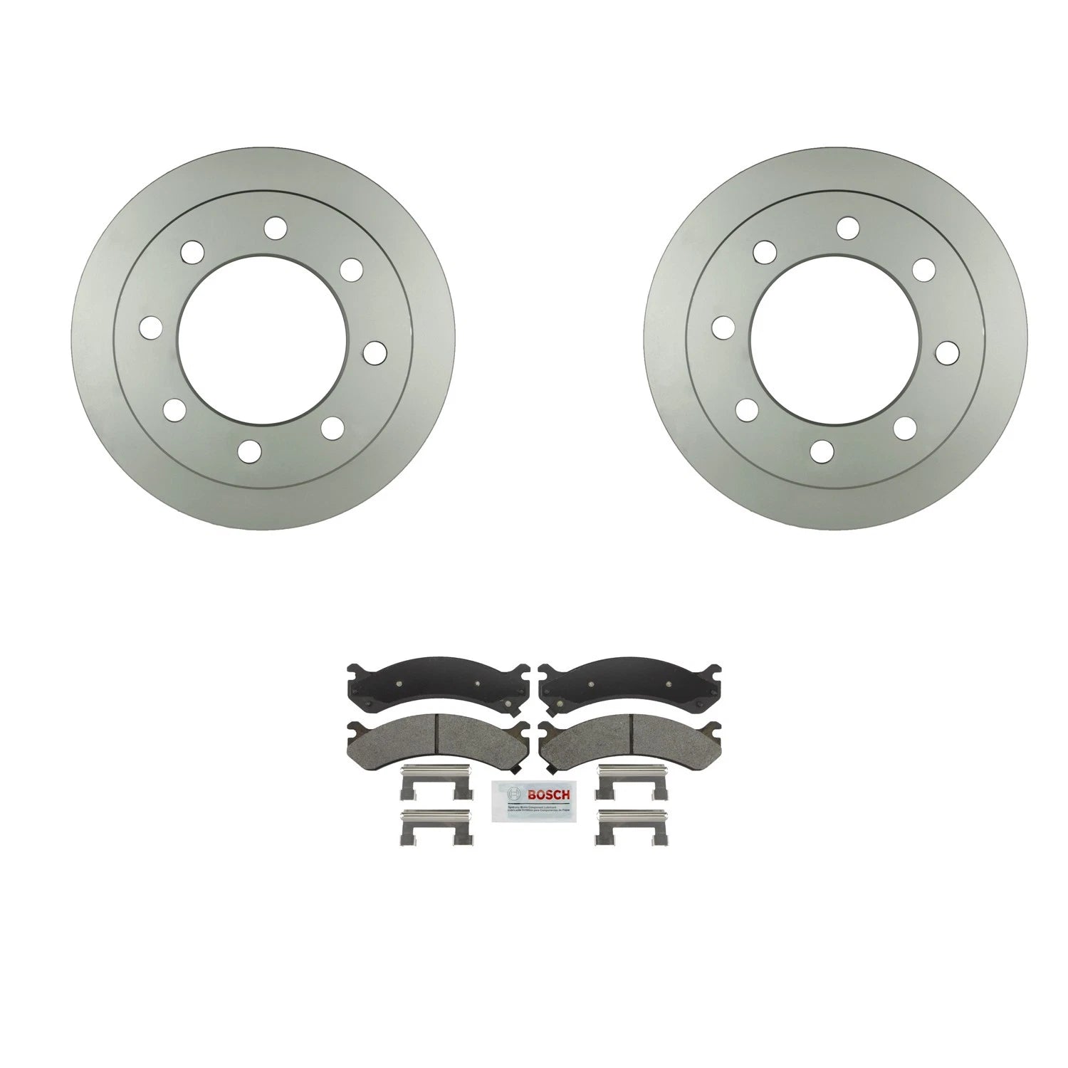 Bosch Rear Disc Brake Rotors & Semi-Met Brake Pads Kit for GMC Sierra 3500 (2001–2002)
