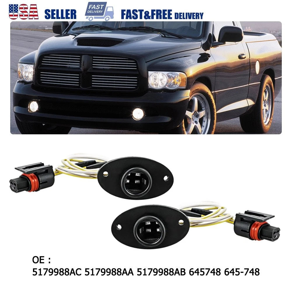 2 Rear License Plate Light Wire Harnesses for Dodge Ram 1500 2500 3500 (1994–2001)