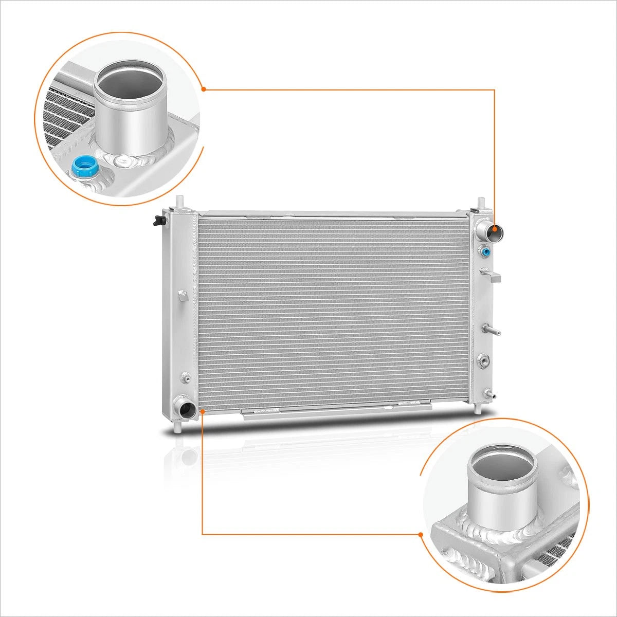 3 Row Aluminum Racing Radiator for Ford Mustang (1997–2004)