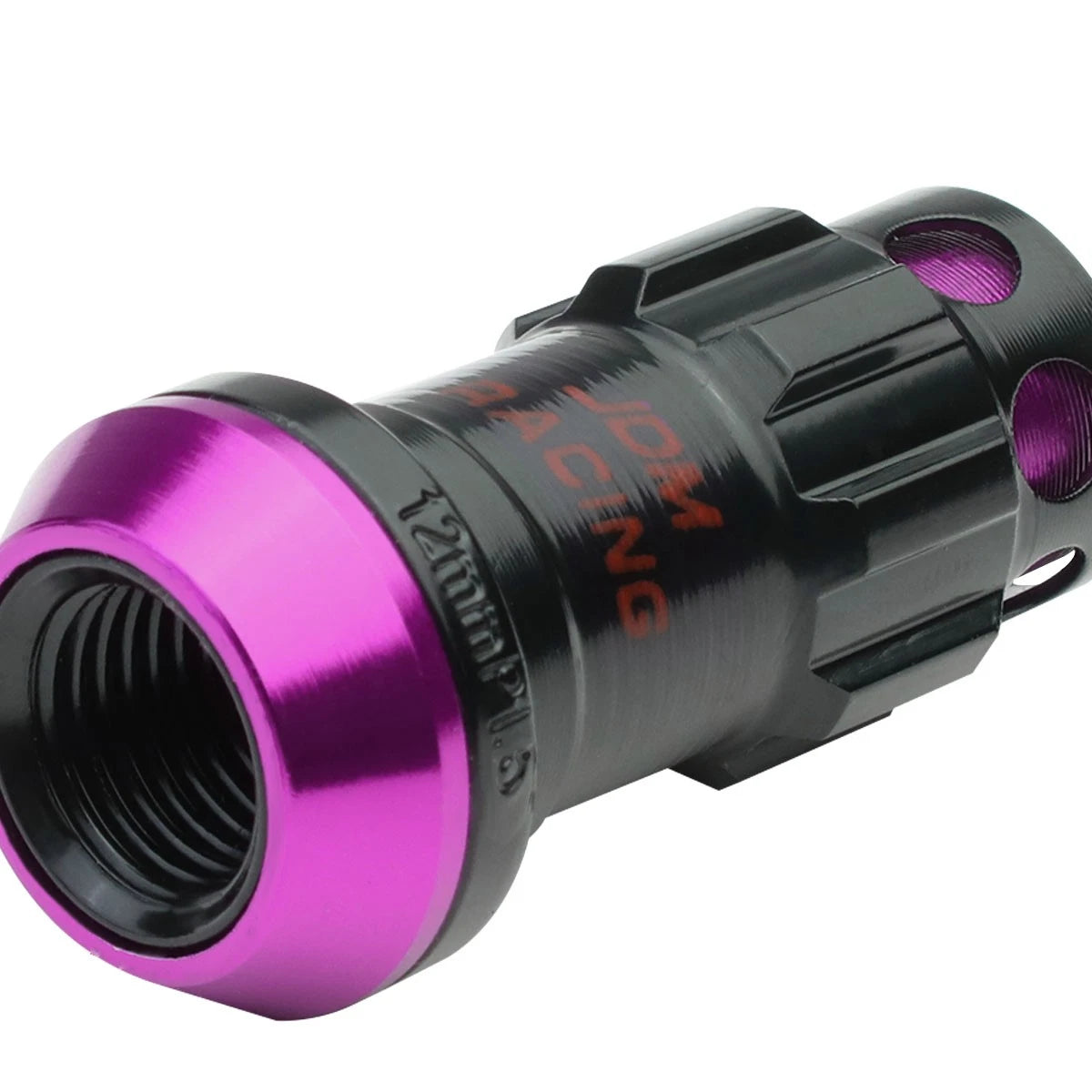 Set of 16 Aluminum Purple Rim Lock Nuts + Adapter M12x1.5 for Automotive