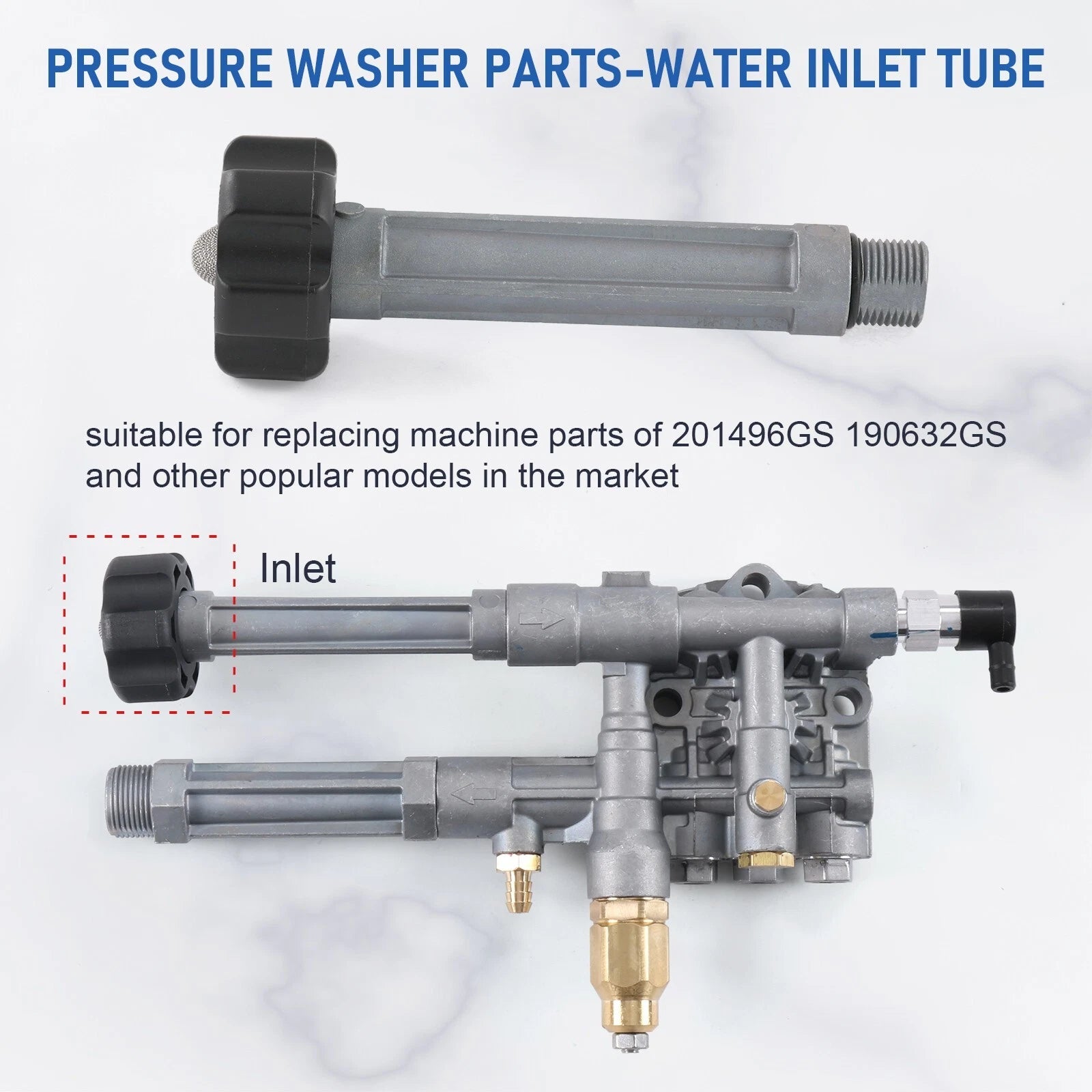 Water Inlet Tube for Annovi Reverberi Pressure Washer (2014–2023)