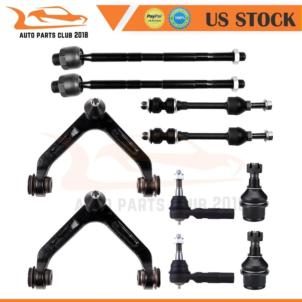 Set of 10 Upper Lower Ball Joints Inner Outer Tie Rods for Dodge RAM 2500 3500 (2003–2005)