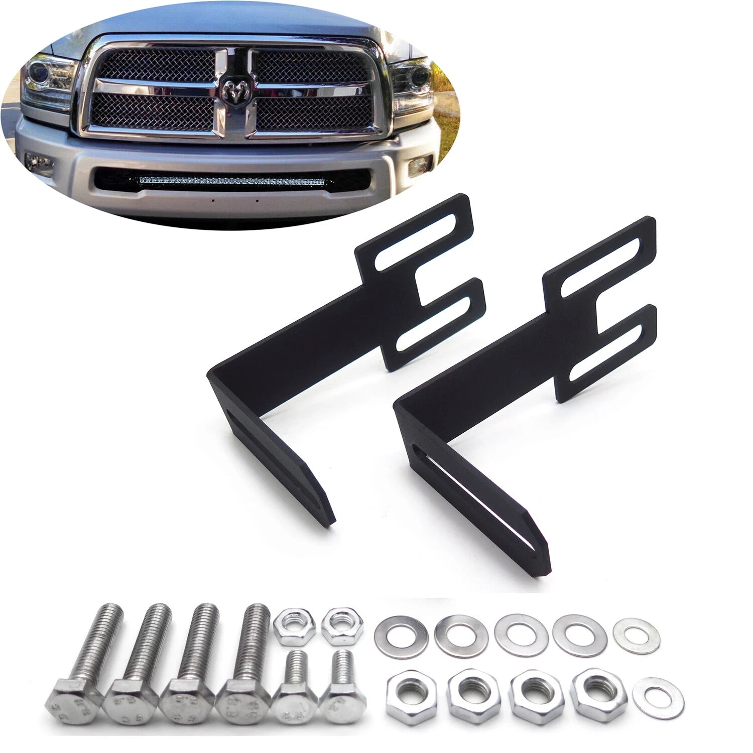 LED Light Bar Mounting Brackets for Dodge Ram 2500 3500 (2003–2019)