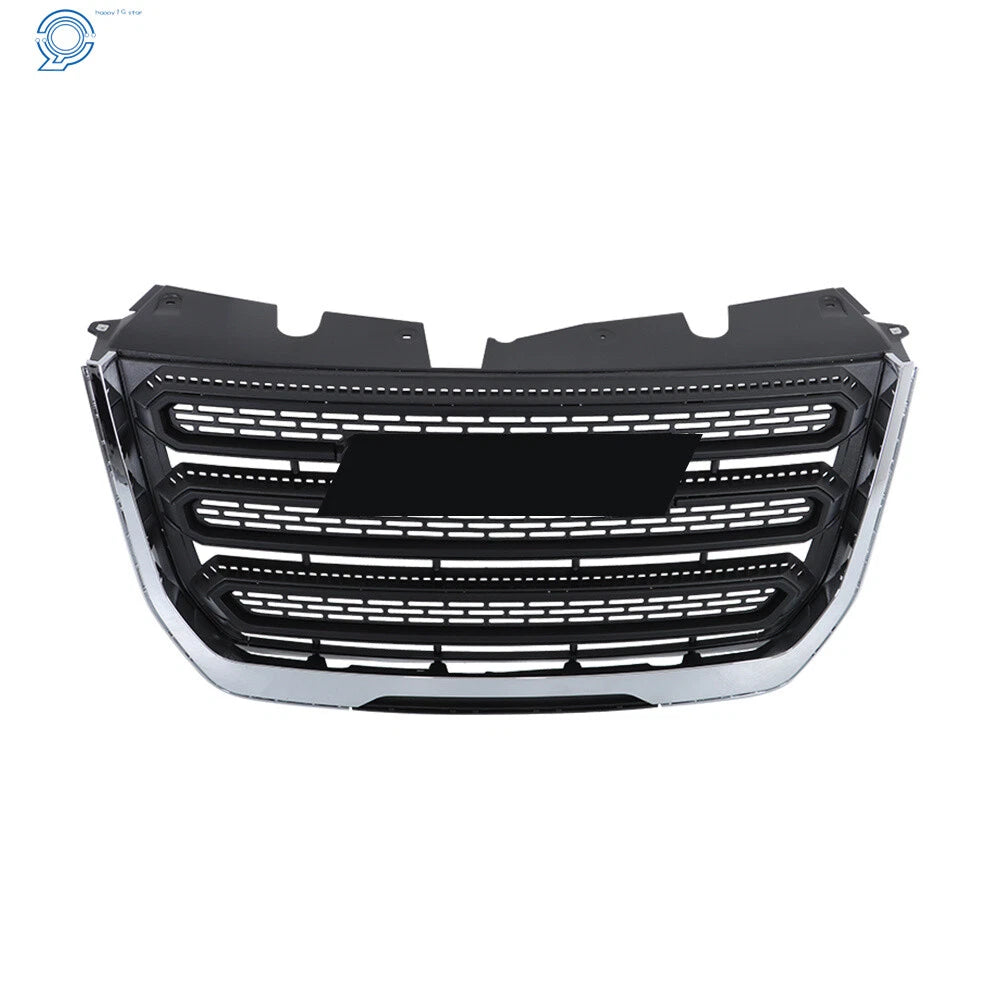 Front Grille for GMC Terrain SL SLE (2016-2017) Chrome Frame Black Mesh