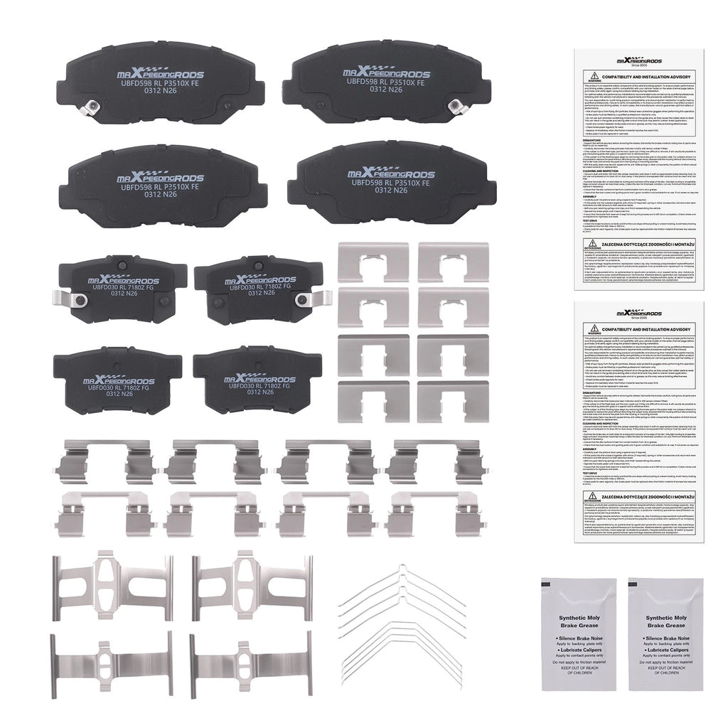 Ceramic Brake Pads Set for Honda Accord (2003–2007) & Civic (2012–2015)