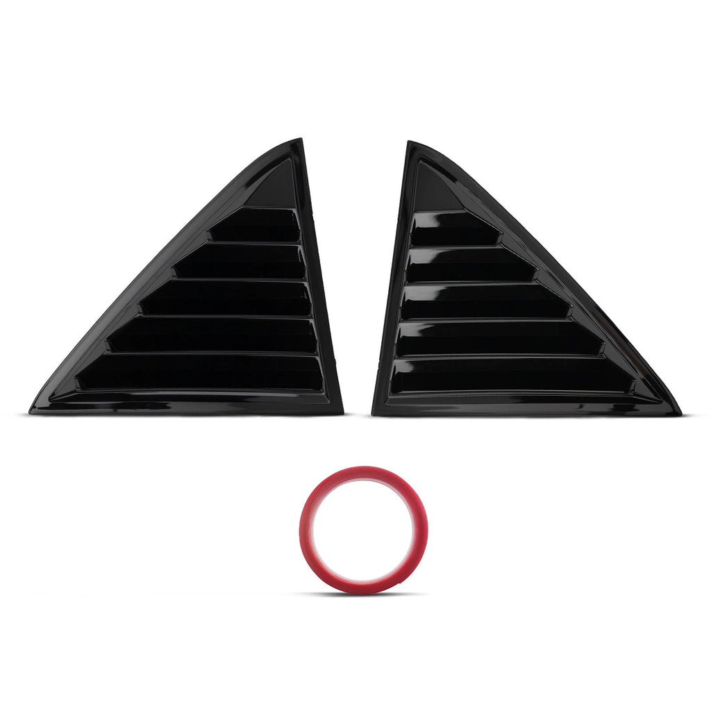 Car Window Louvers for Chrysler 300 Sedan (2011–2023) ABS Gloss Black