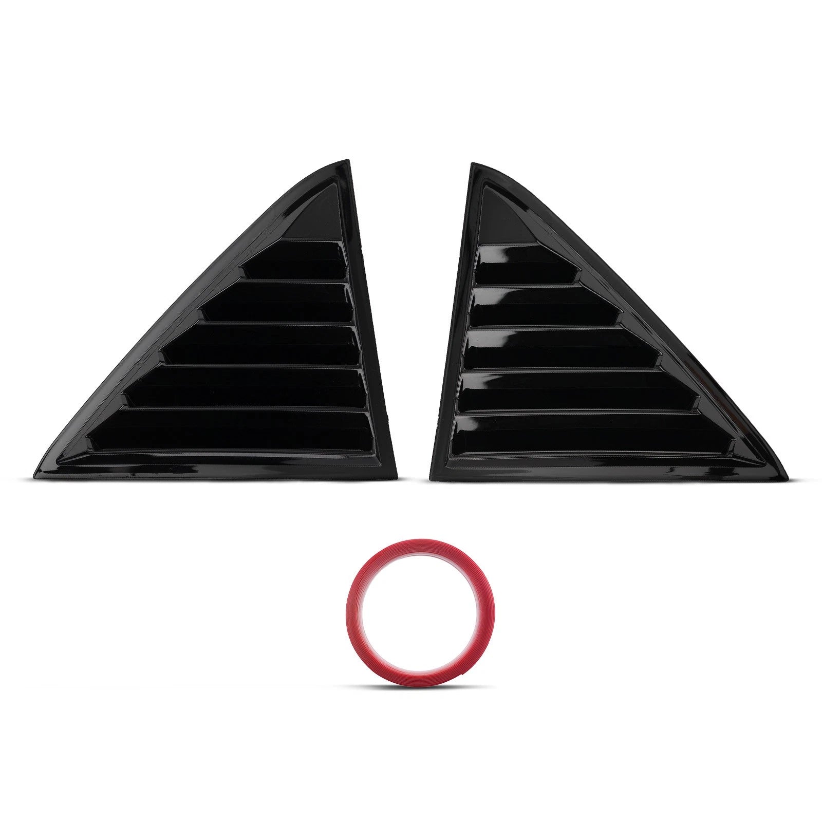Car Window Louvers for Chrysler 300 Sedan (2011–2023) ABS Gloss Black