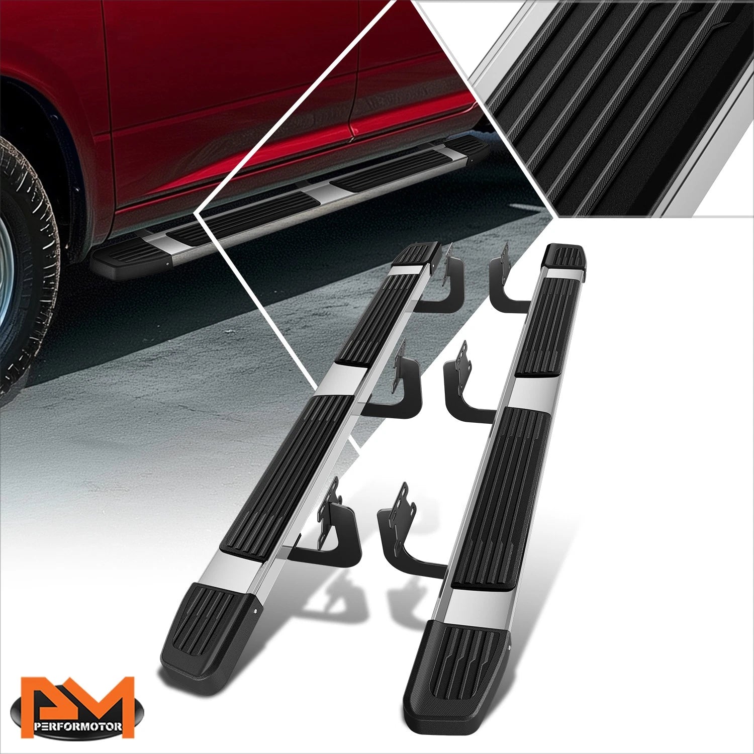 Set of 2 Step Pad Side Nerf Bars for Ram 1500 Quad/Extended Cab (2019–2024)