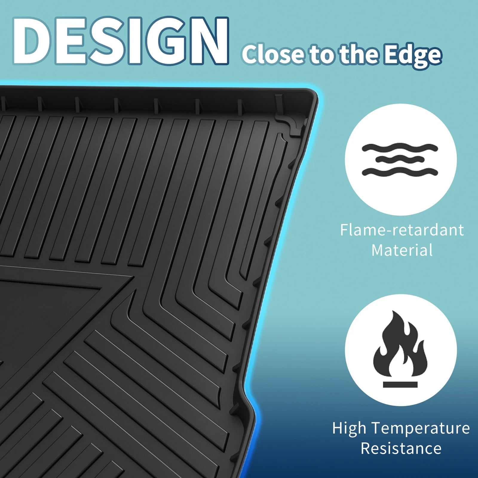 Flat Face Cargo Liner Rear Trunk Mat for Audi Q3 (2015–2018) TPE 1 Pc